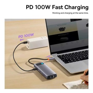 هاب 9 پورت باسئوس USB-C مدل WKWG060013